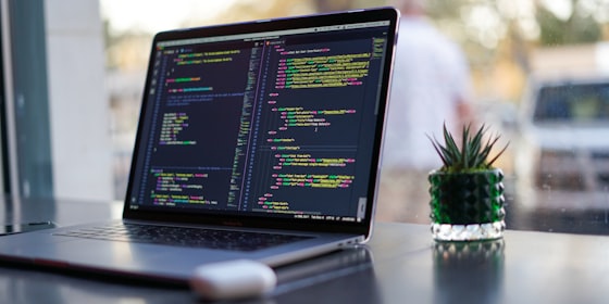 코드 에디터 화면 — 소프트웨어 개발